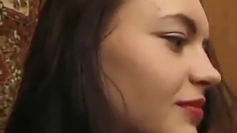 Jana, A Russian Teen With Unshaved Legs, Indulges In Solo Play With A Dildo